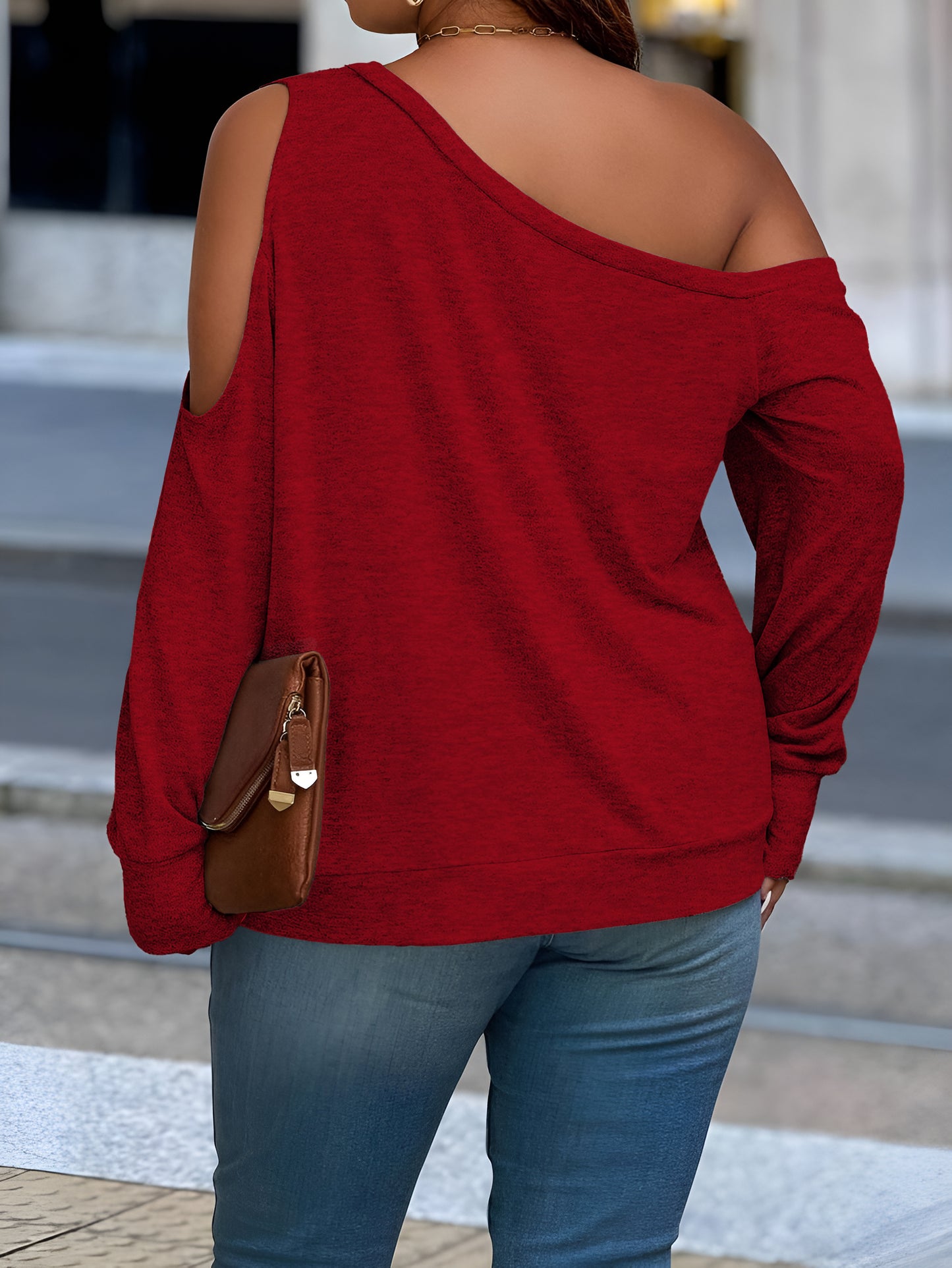 Asymmetric Off-Shoulder Women's Sweatshirt