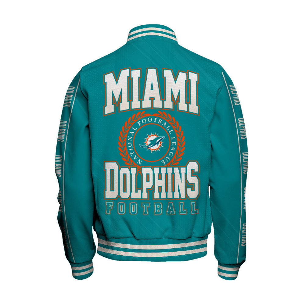 Miami Dolphins Football Team 2025 - 26 Personality, Outstanding Unisex Varsity Jacket