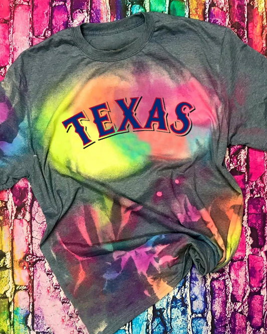 Tie-dye Round Neck T Shirt