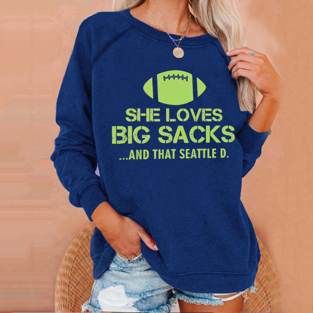 fashion loose casual sports printed Pullover