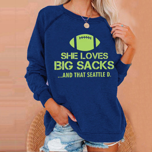 fashion loose casual sports printed Pullover