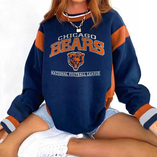 Fashion Printed Round Neck Raglan Sleeve Sweatshirt