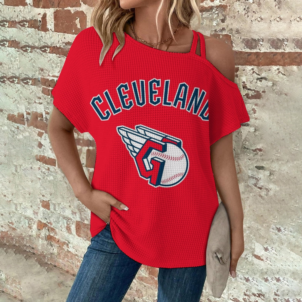 Asymmetrical Neck Short Sleeve T-Shirt