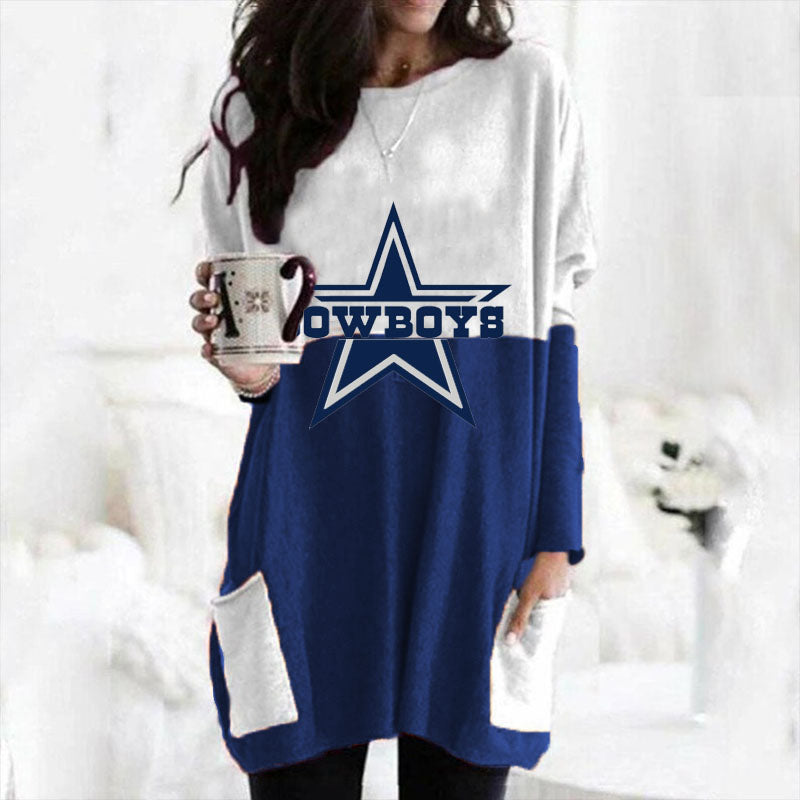 Casual loose contrast Printed Dress