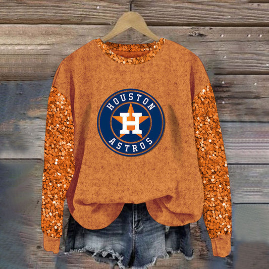 Sequined Sleeves Vintage Sweatshirt