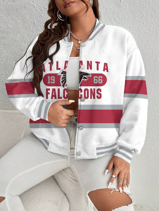 Atlanta Falcons Women's Long Pass Full- Snap Casual Jacket