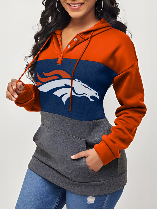 Women's Colorblock Drawstring Hoodie