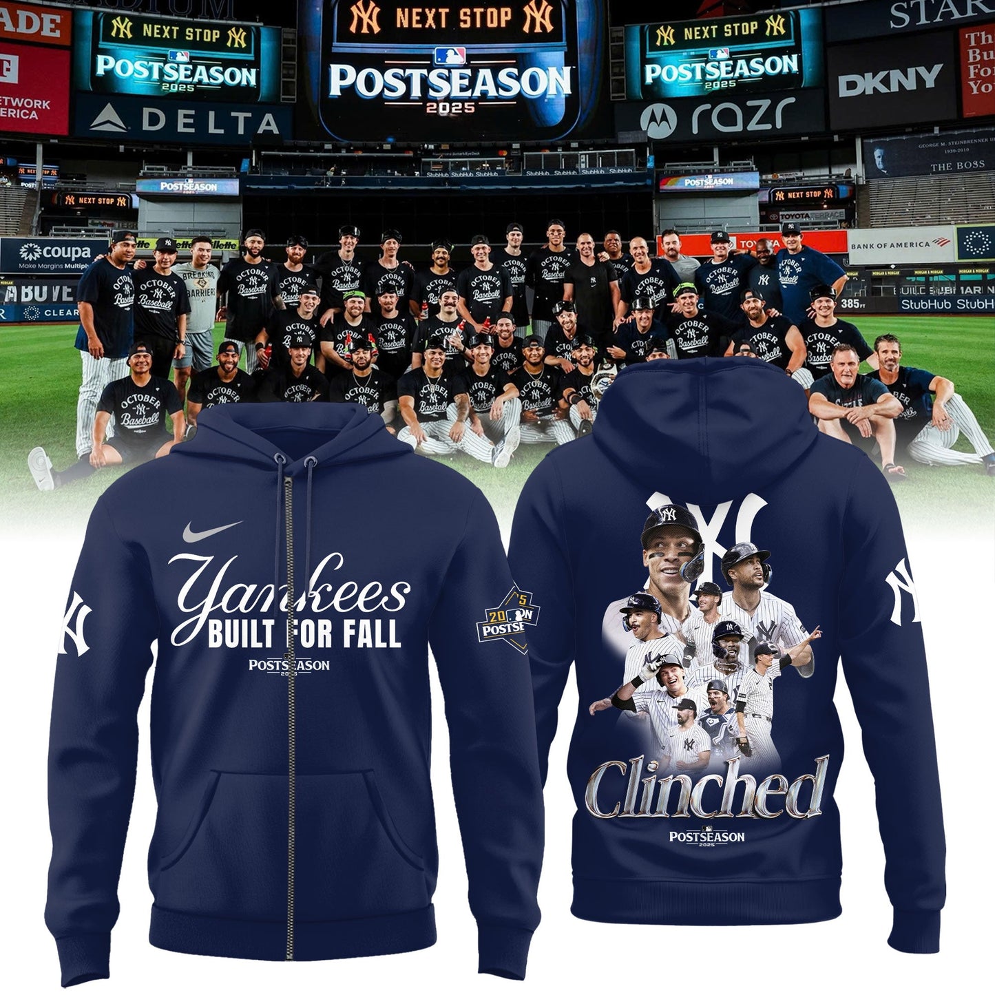 New York Yankees October 2025 Postseason Hoodie