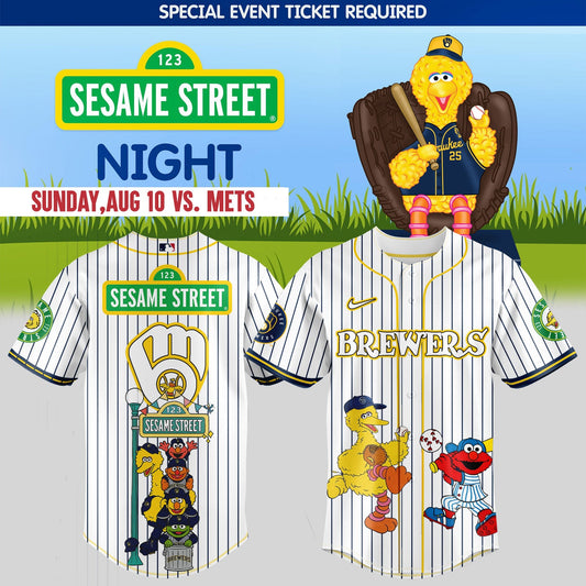 Milwaukee Brewers _ Sesame Street Night Jersey 2025