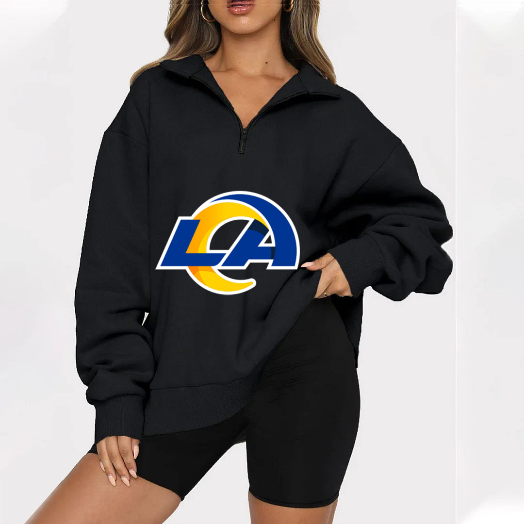 New Ladies Sports Leisure Lapel Zipper Sweatshirt