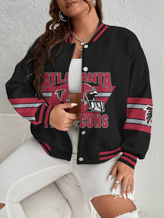 Atlanta Falcons Women's Long Pass Full- Snap Casual Jacket