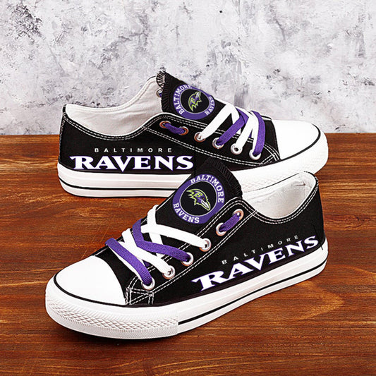 Casual printed low-top canvas shoes unisex