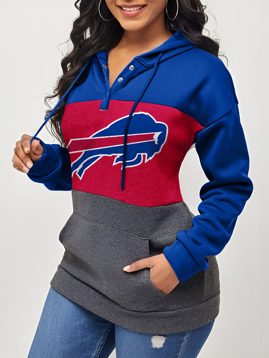 Women's Colorblock Drawstring Hoodie