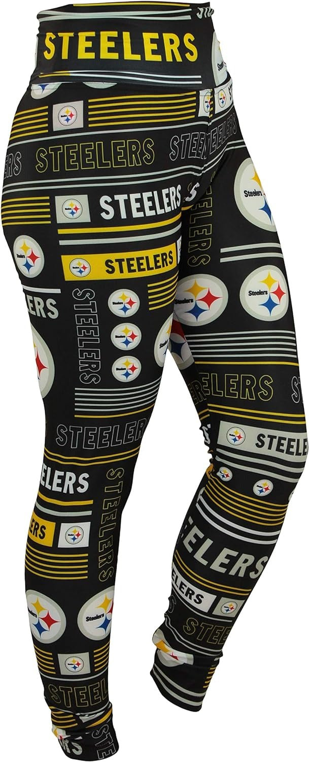 Zubaz NFL PITTSBURGH STEELERS TEAM COLOR COLUMN LEGGING XS