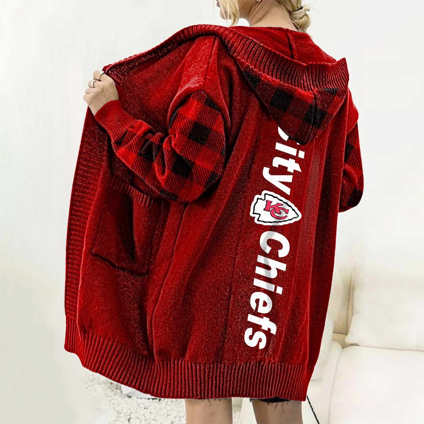 Drop Shoulder Hooded Duster Cardigan