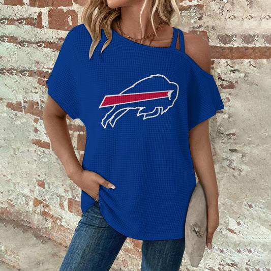 Asymmetrical Neck Short Sleeve T-Shirt