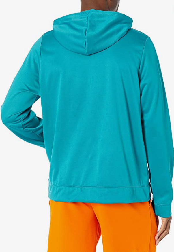 Zubaz Men's MIAMI DOLPHINS SOLID AQUA HOOD W/ AQUA/ORANGE CAMO LINES HOOD LINER XXL