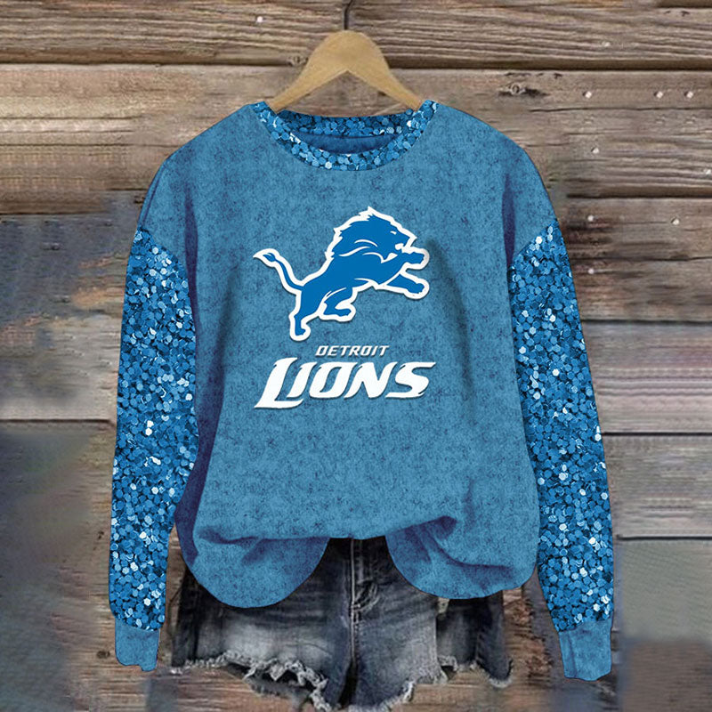 Sequined Sleeves Vintage Sweatshirt