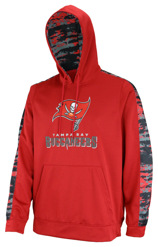 Zubaz NFL Men's Tampa Bay Buccaneers Performance Hoodie w/ Oxide Sleeves