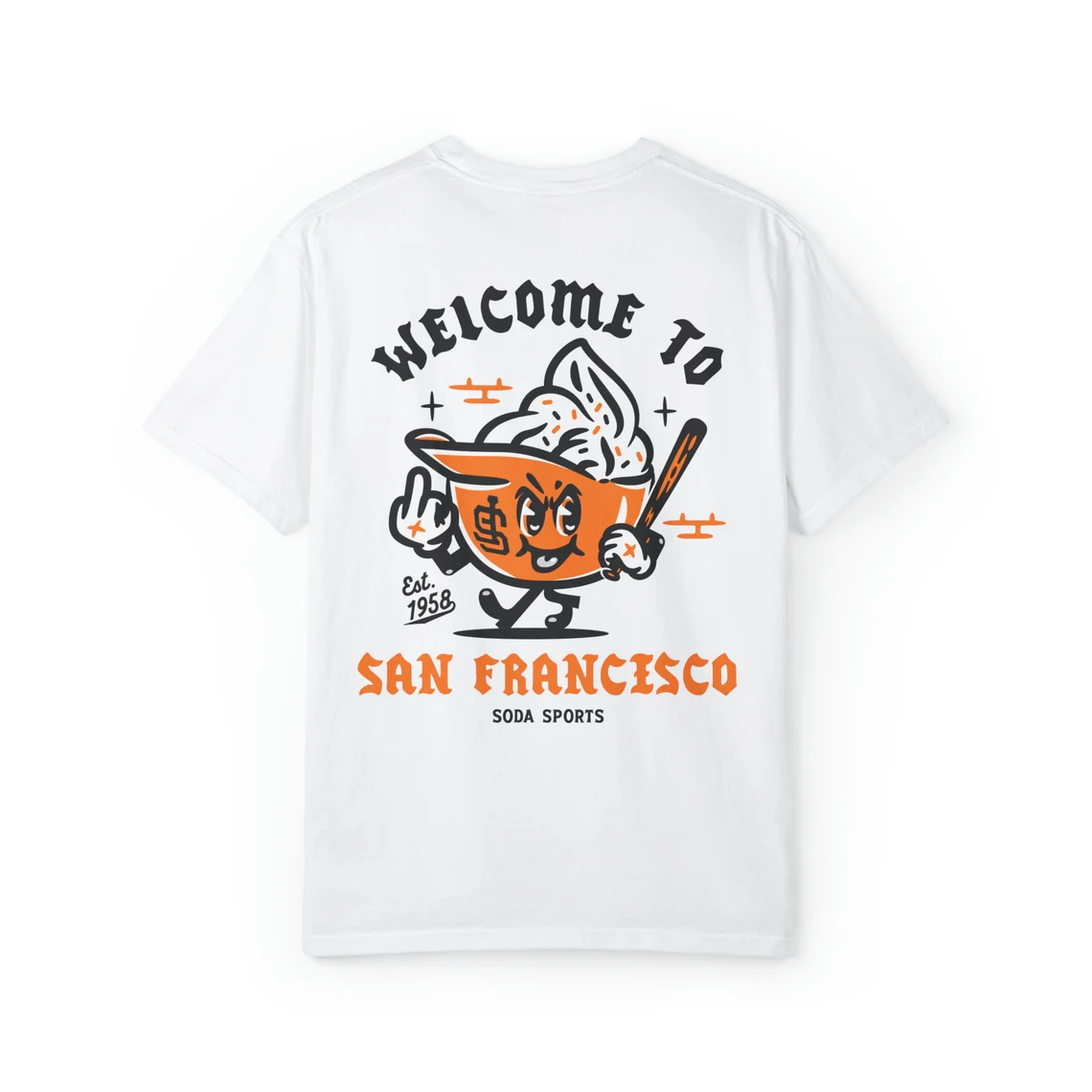 ( 3 colors)San Francisco Giants Soft Serve Welcome unisex t-shirt