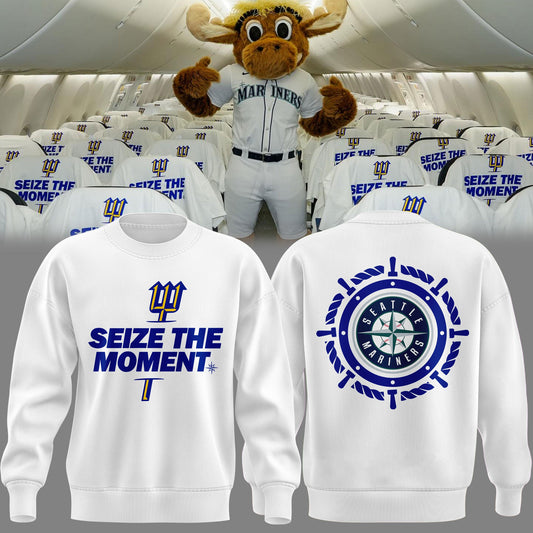Seattle Mariners SEIZE THE MOMENT White Sweater