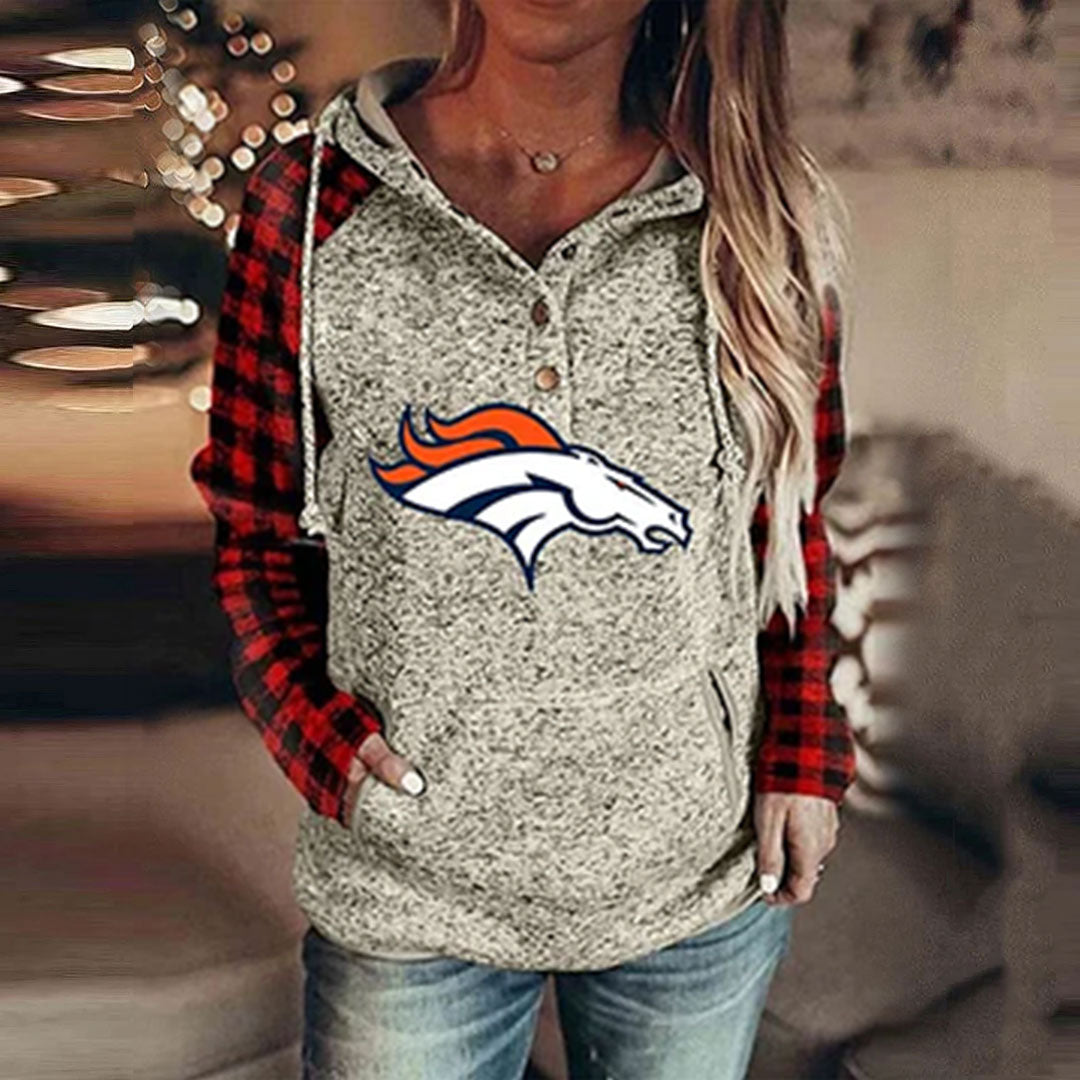 Denver Broncos
Fashion Printed Patchwork Hoodie