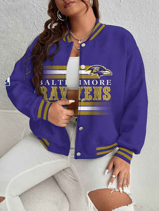 Baltimore Ravens Women's Long Pass Full- Snap Casual Jacket