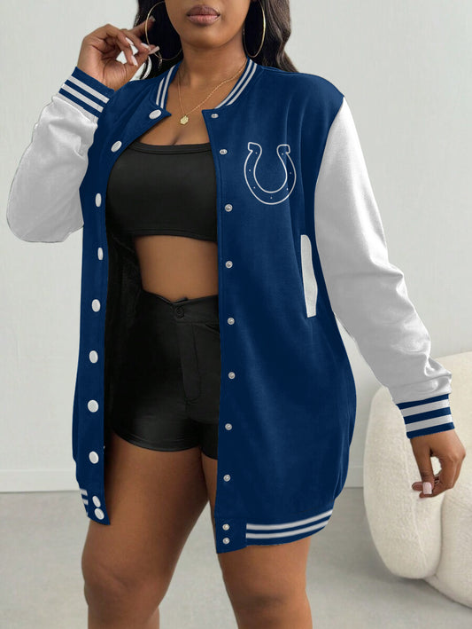 Indianapolis Colts  Women's Limited Edition Button Down Long Sleeve Jacket Dress
