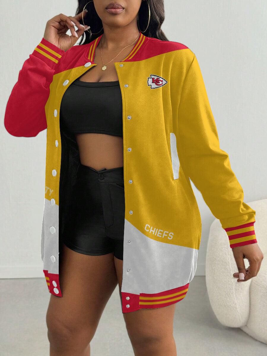 Kansas City Chiefs Women's Limited Edition Button Down Long Sleeve Jacket Dress