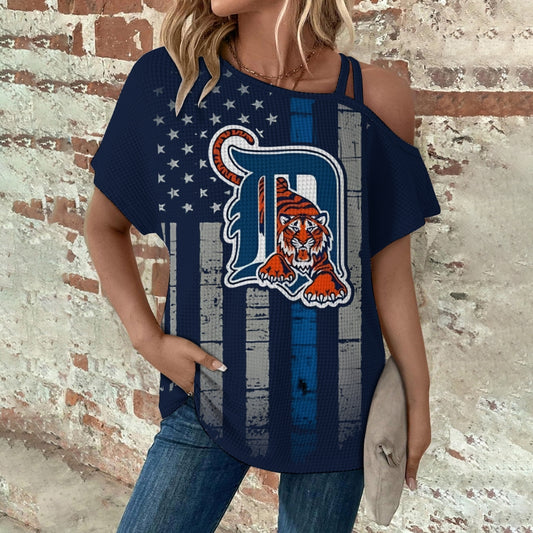 Asymmetrical Neck Short Sleeve T-Shirt