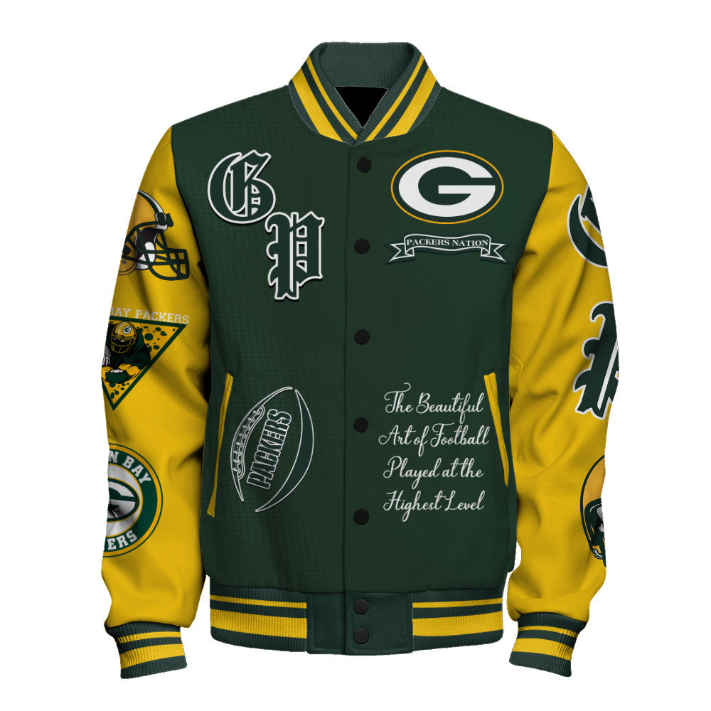 Green Bay Packers NFL 2025 National Football Conference Unisex Varsity Jacket V3