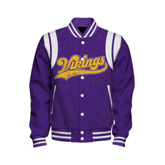 Minnesota Vikings National Football League 2025 Make Your Mark Unisex Varsity Jacket