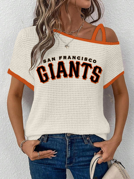 Asymmetrical Neck Short Sleeve T-Shirt