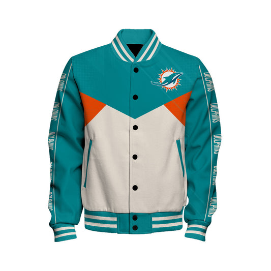 Miami Dolphins Football Team 2025 - 26 Personality, Outstanding Unisex Varsity Jacket