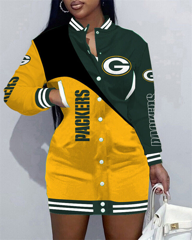 New
Limited Edition Button Down Long Sleeve Jacket Dress