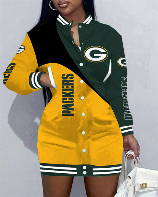 New
Limited Edition Button Down Long Sleeve Jacket Dress