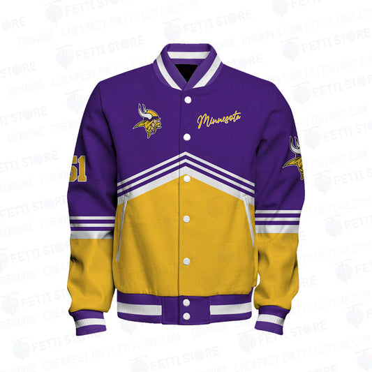 Minnesota Vikings - National Football League AOP Varsity Jacket V4