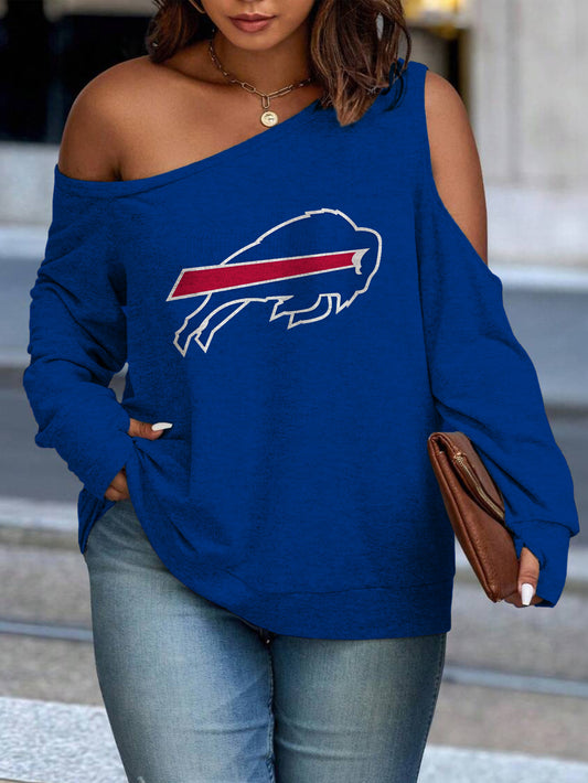 Asymmetric Off-Shoulder Women's Sweatshirt