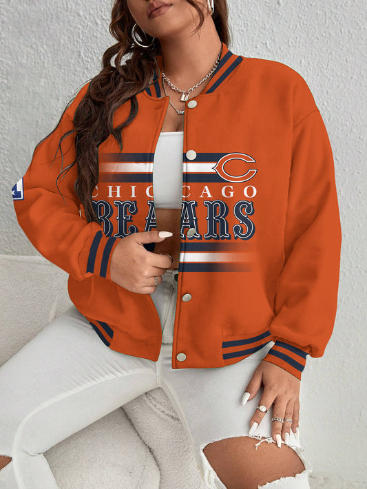 Chicago Bears Women's Long Pass Full- Snap Casual Jacket