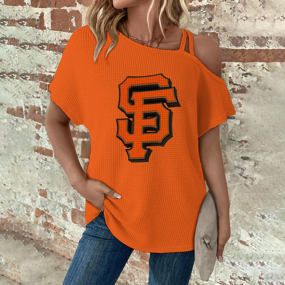 Asymmetrical Neck Short Sleeve T-Shirt