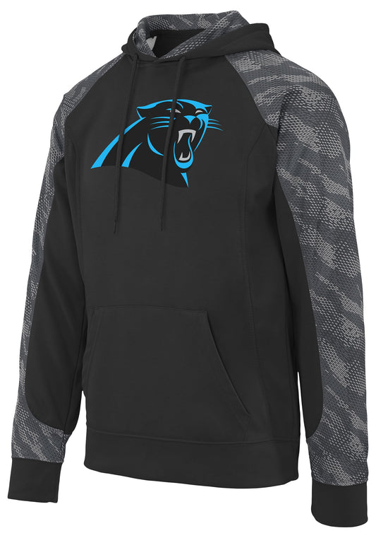 Zubaz NFL Men's Elevated Logo Viper Hoodie Carolina Panthers