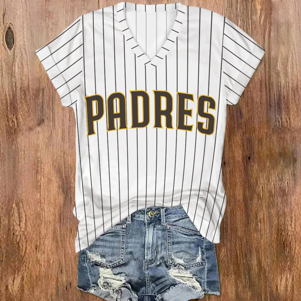 San Diego Padres V-Neck T-Shirt