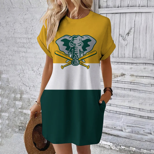 Athletics Hidden Pocket Short Sleeve Tee Dress