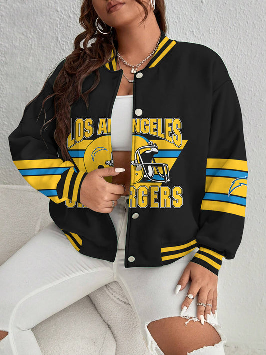 Los Angeles Chargers Women's Long Pass Full- Snap Casual Jacket