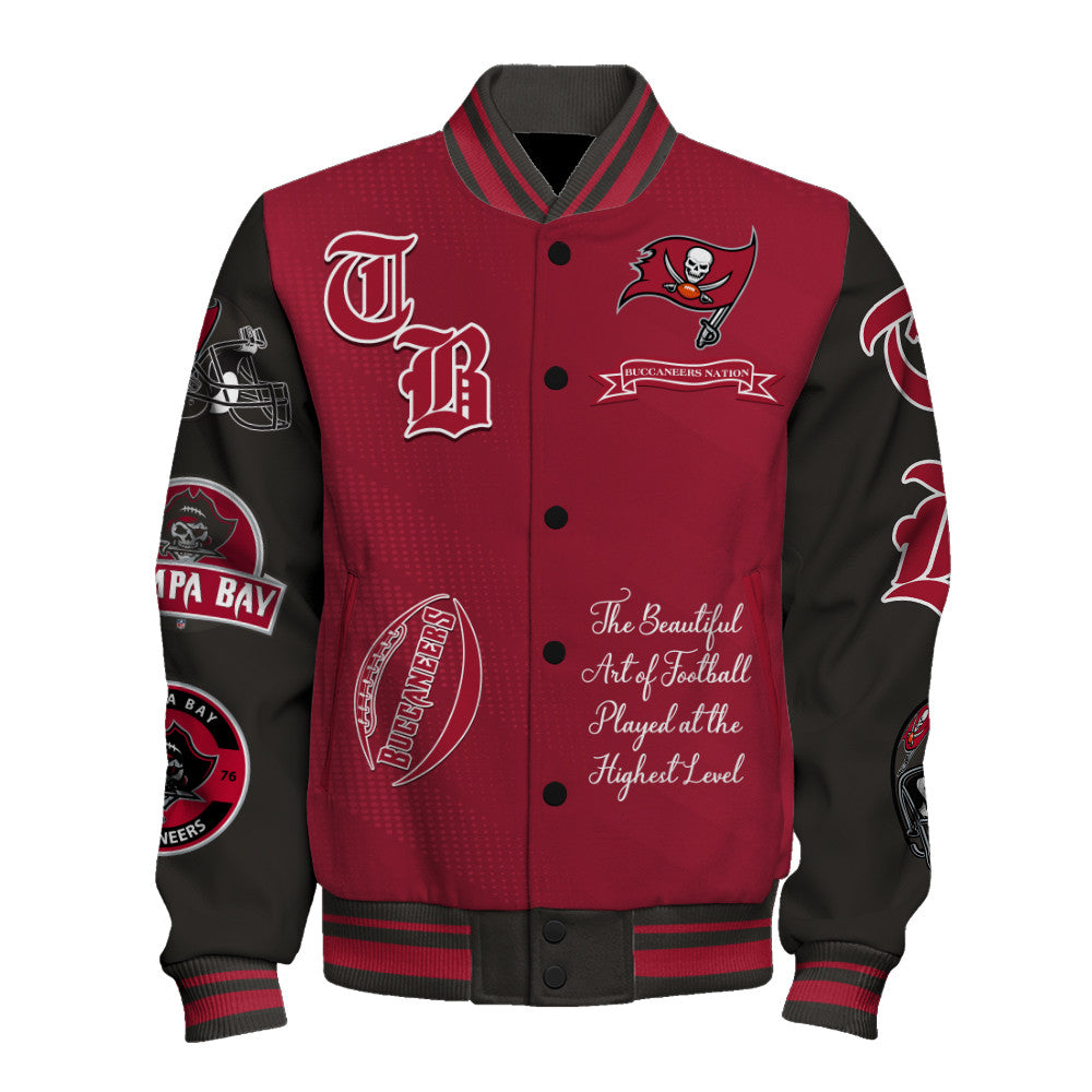 Tampa Bay Buccaneers NFL 2025 National Football Conference Unisex Varsity Jacket V3