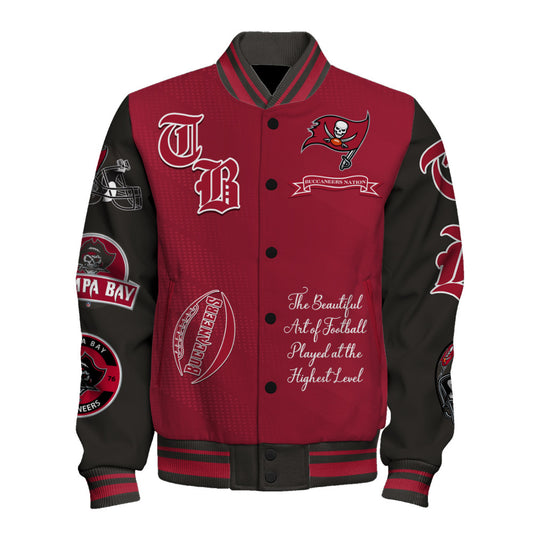 Tampa Bay Buccaneers NFL 2025 National Football Conference Unisex Varsity Jacket V3
