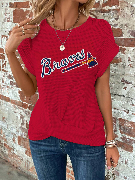 Braves Batwing Sleeve Cross Wrap Tee
