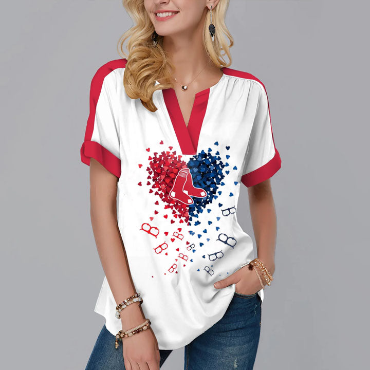New Fashion Short Sleeve V-Neck Shirt