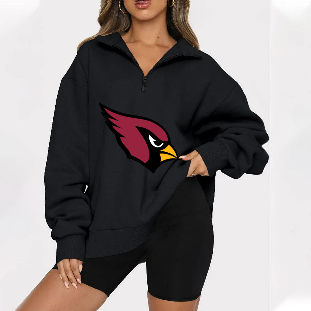 New Ladies Sports Leisure Lapel Zipper Sweatshirt