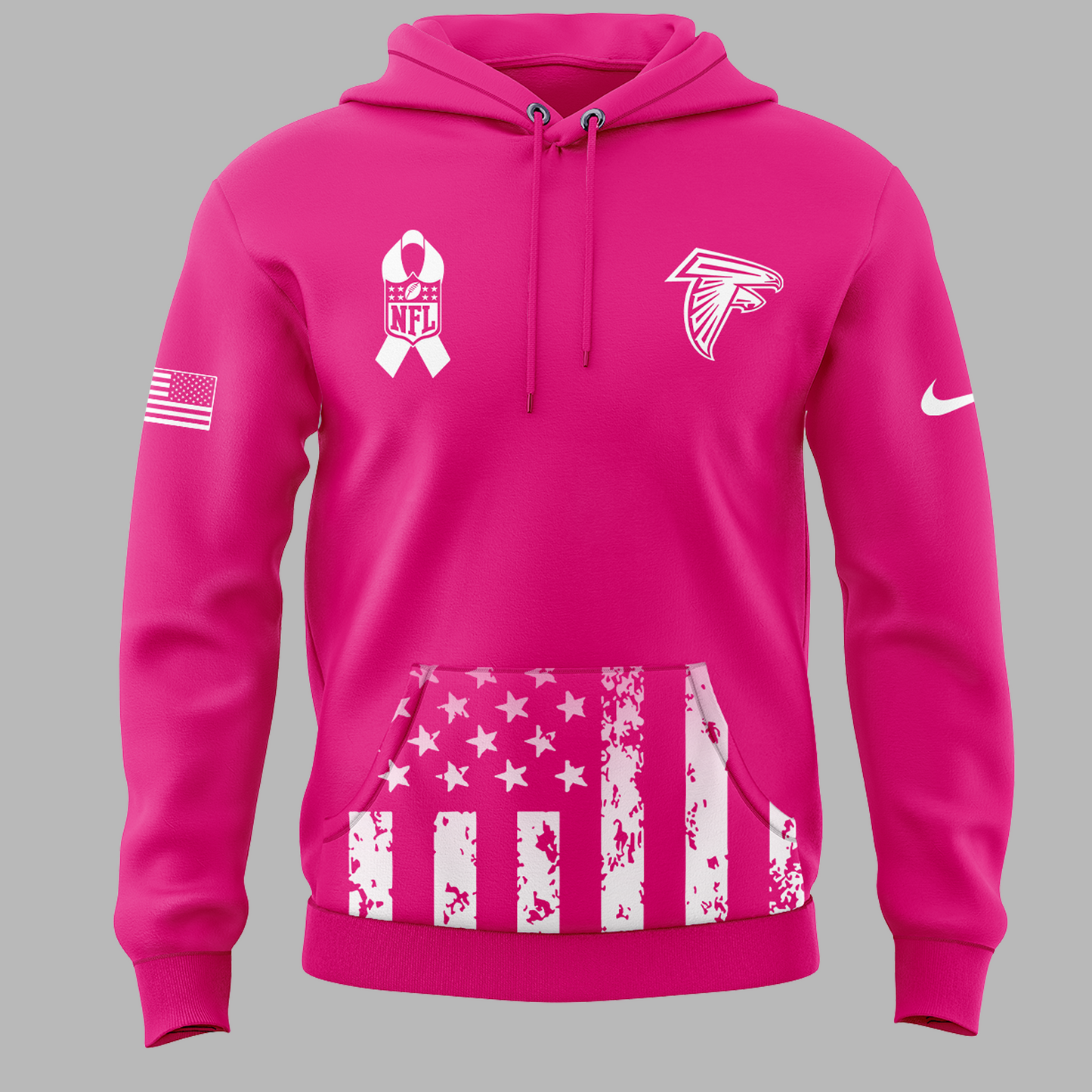 Atlanta Falcons Breast Cancer Awareness Pink Hoodie 2025